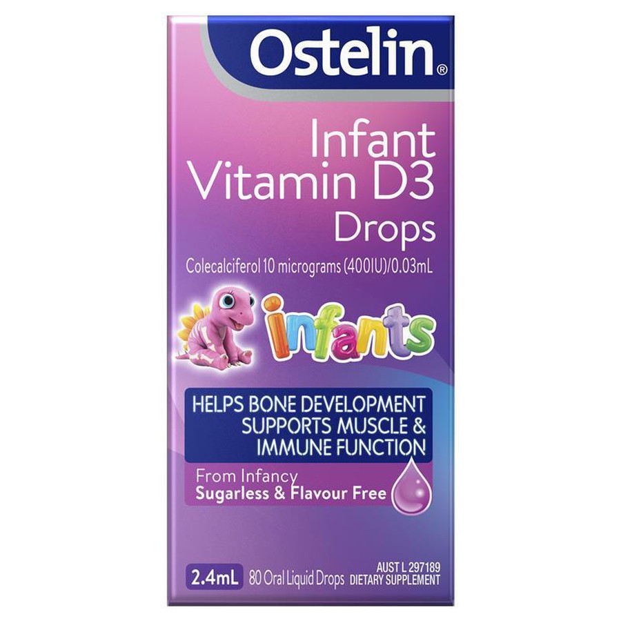[HCM]Vitamin D3 nhỏ giọt Ostelin 400 IU 2.4ml cho trẻ sơ sinh