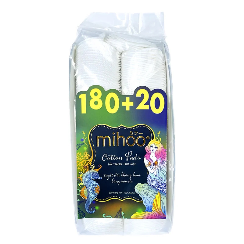 Bông Tẩy Trang Dạng Tròn Mihoo Cotton Pad 150 Miếng 200 Miếng