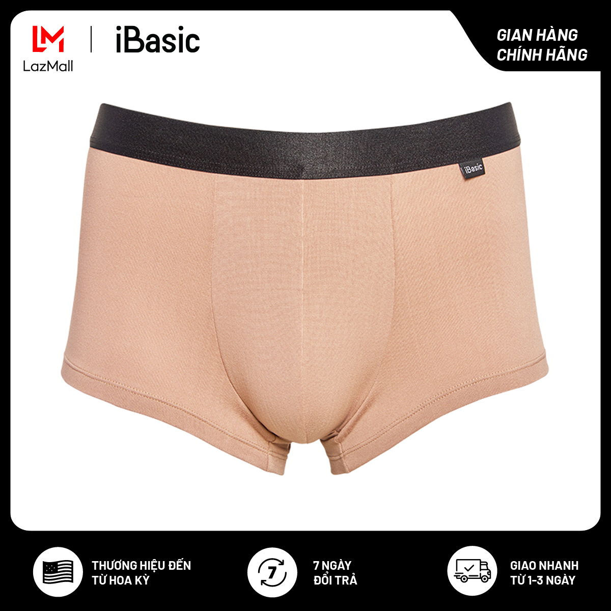 Quần lót nam iBasic thun boxer Espresso PANM103