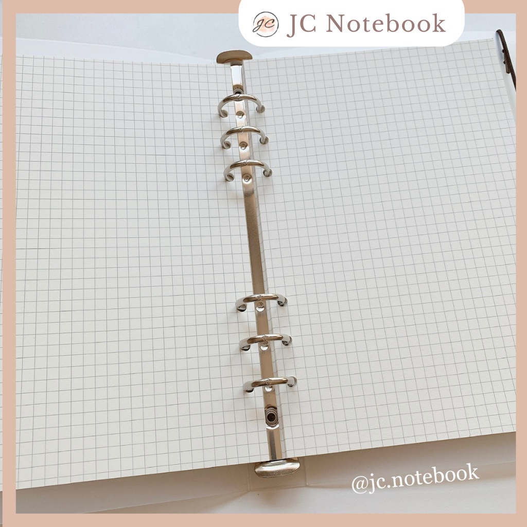 Sổ Bìa Còng Binder Nhựa Trong Suốt - Bìa Sổ Còng A4 A5 B5 A6 - Bìa Sổ Planner Bullet Journal - Binde