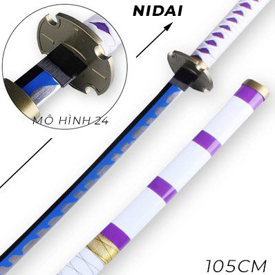 Kiếm nhật katana ( lưỡi kiếm bằng gỗ ) Mô hình Kiếm hóa trang cosplay Zoro One Piece dài 1m bản anim