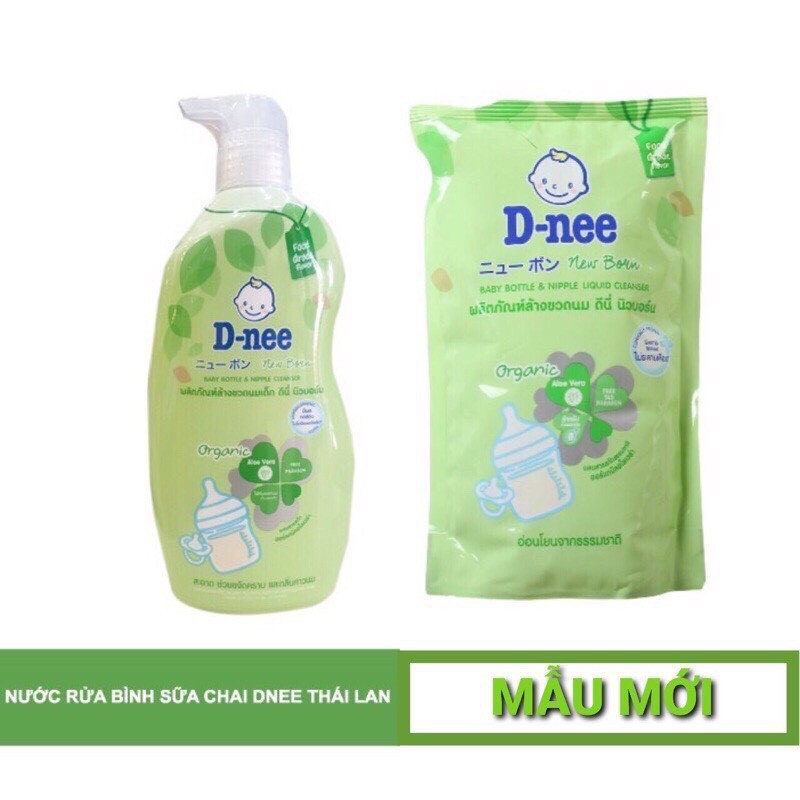 ( Dạng chai và túi) Nước rửa bình/ xúc Dnee Thái Lan 600ml/ 620ml mẫu mới