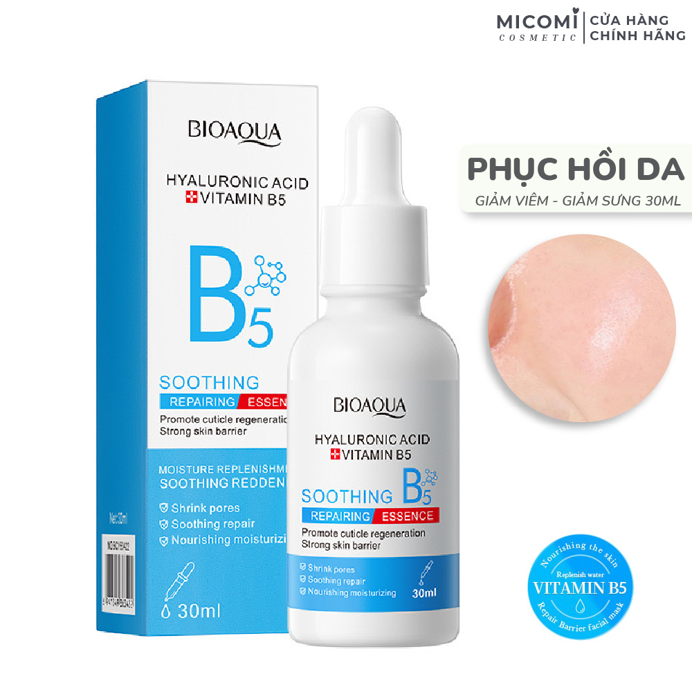 Serum B5 Tinh Chất Vitamin B5 30ML BIOAQUA Phục Hồi Căng Bóng Da Giúp Dịu Da Giảm Sưng Mụn Dưỡng Ẩm 