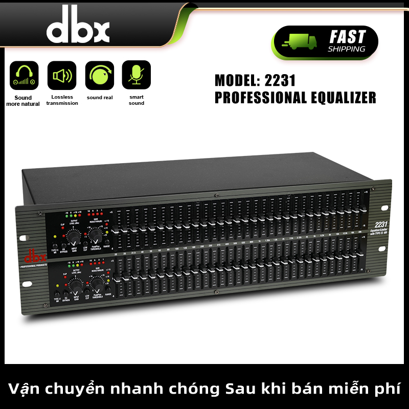 DBX 2231 Lọc Xì Âm Thanh Equalizer Nhập Khẩu Chính Hãng -Lọc Tiếng Cao Cấp Bộ Chỉnh Âm Chuyên Nghiệp