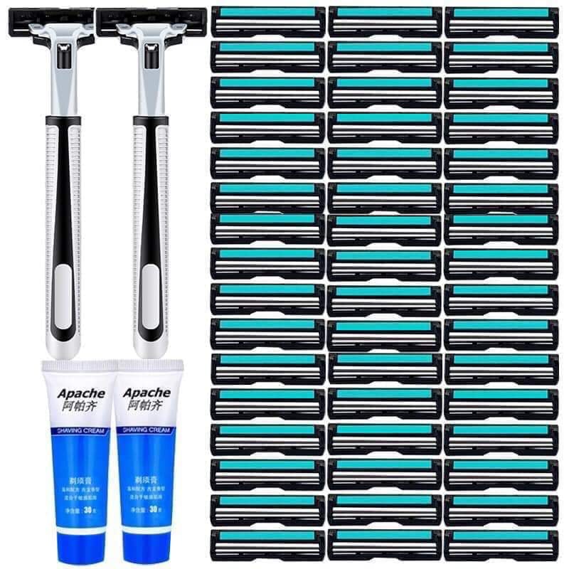 DAO CẠO RÂU 2 LƯỠi TẶNG 36 BÀN CẠO + 1 TUÝP KEM CẠO RÂU