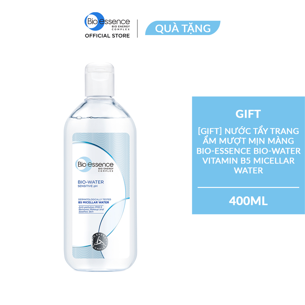 [Gift] Nước tẩy trang ẩm mượt mịn màng Bio-Essence Bio-water Vitamin B5 Micellar Water 400ml
