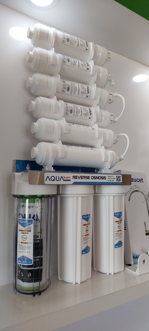 MÁY LỌC NƯỚC NANO 9 LÕI AQUA KHÔNG DÙNG ĐIỆN KHÔNG NƯỚC THẢI VÒI VAN CẤP DÂY ĐẦY ĐỦ