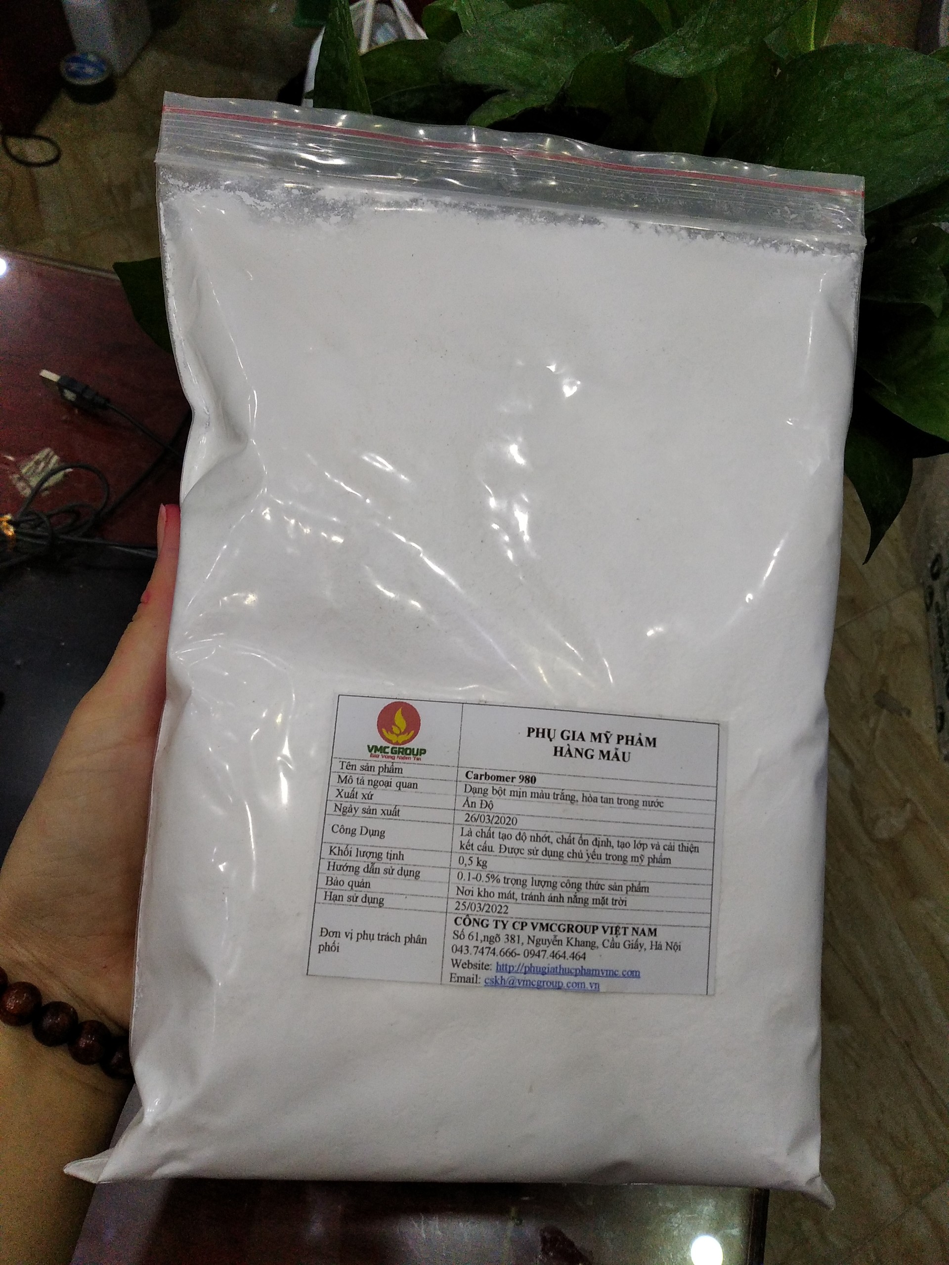 1Kg Carbomer Tạo Gel Rửa Tay Mỹ Phẩm Dầu Gội