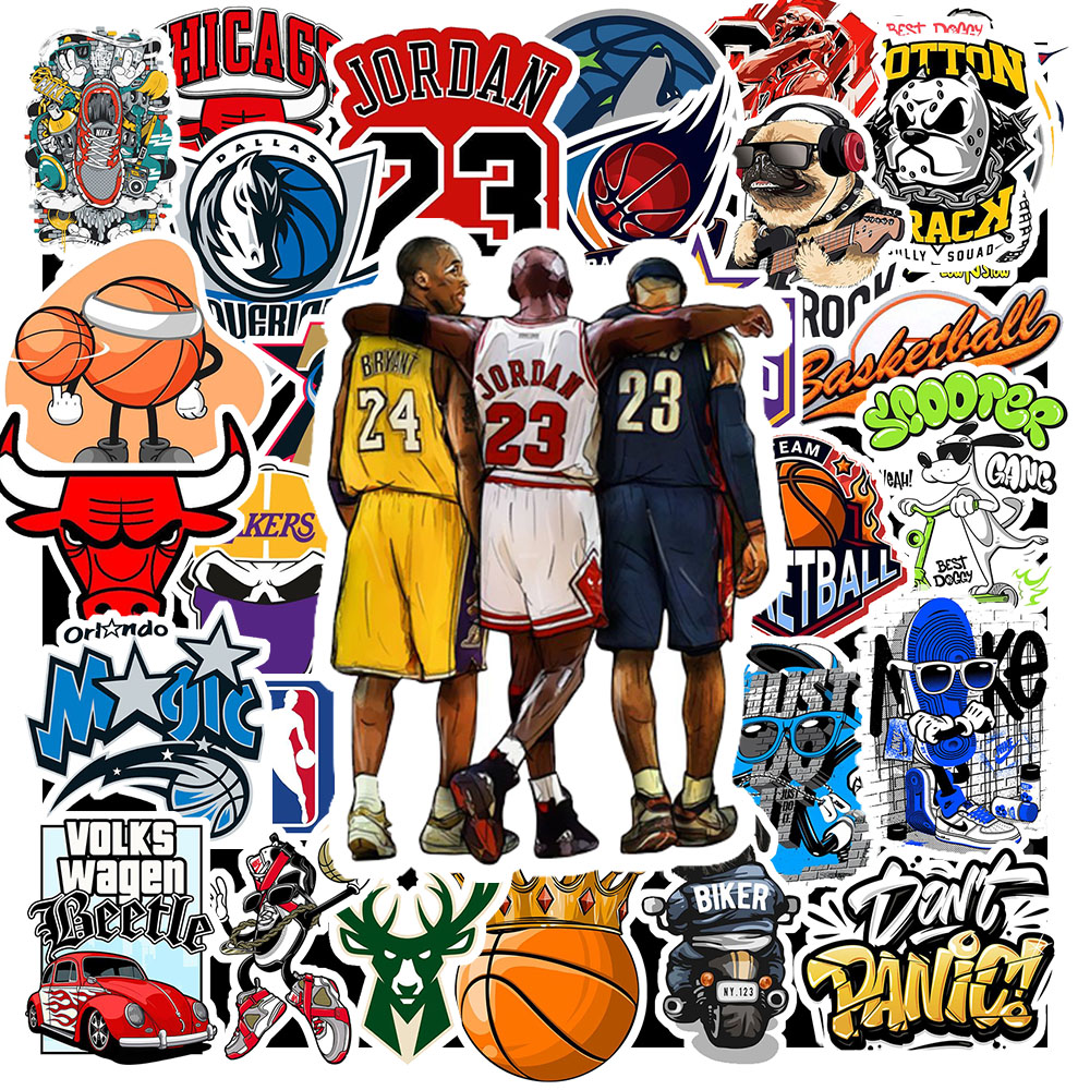 Set 50 Sticker NBA GRAFFITI | Trang Trí Xe - Điện Thoại - Laptop - Nón Bảo Hiểm | MS: 0099
