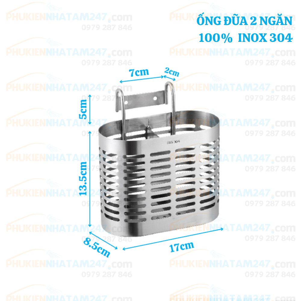 Ống đựng đũa muỗng Inox 304 PHÁT ĐẠT giá để đũa hộp để đũa thìa inox cao cấp ống đũa tròn inox (SP10