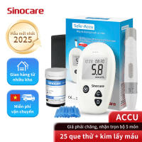 Mẫu Mới Máy Đo Đường Huyết Safe Accu Tặng Kèm 25 Que Thử Kèm Kim Chích Máu