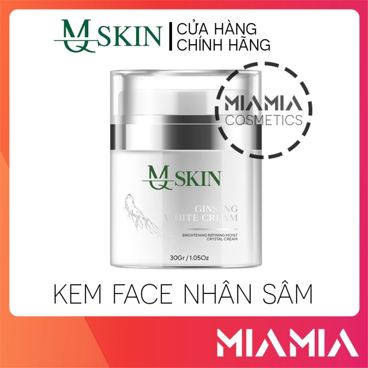 Kem Face Nhân Sâm MQ Skin chính hãng - Ginseng White Cream MQskin - 8936117150036