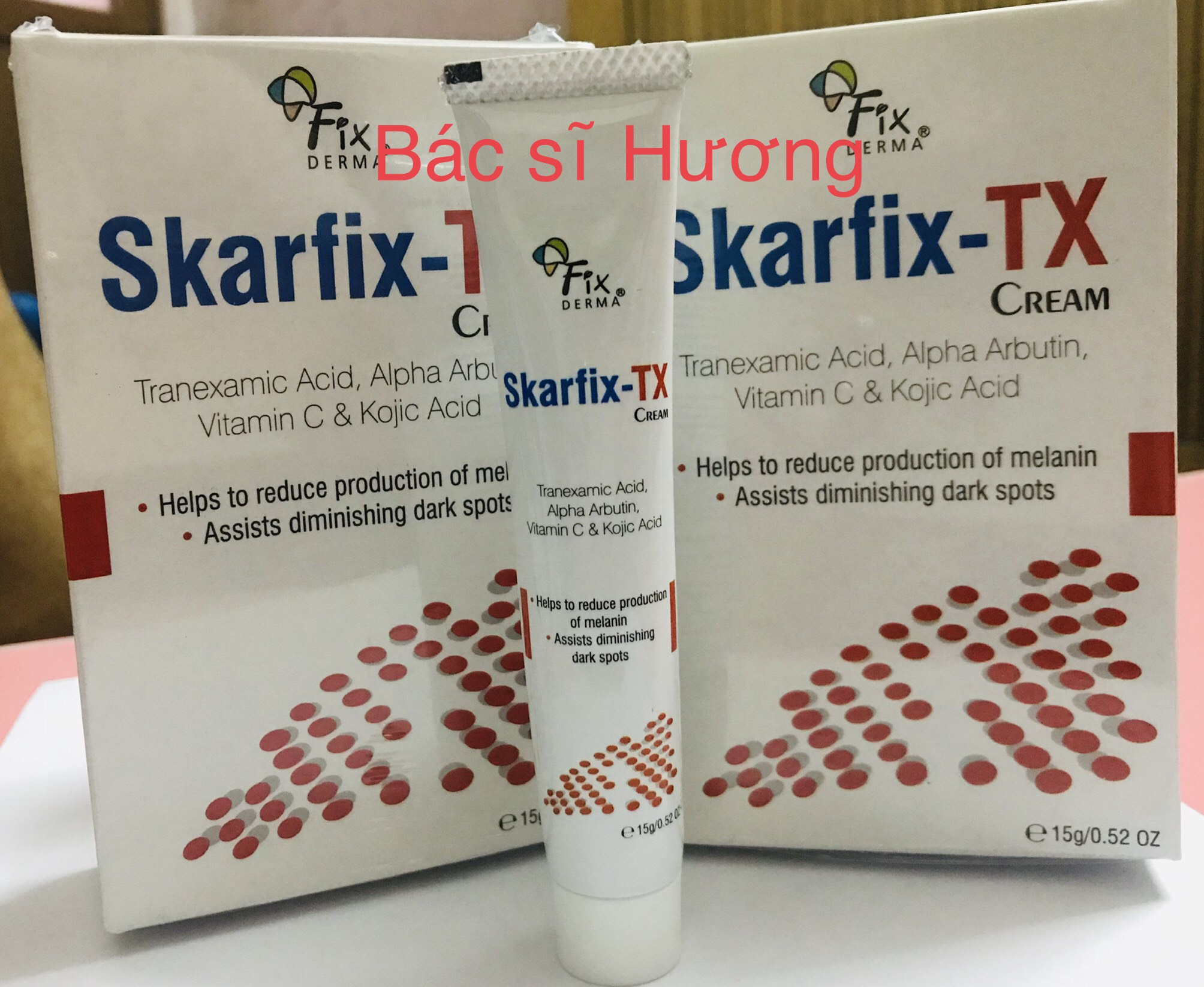 Kem dưỡng sáng da mờ thâm nám Fixderma Skarfix TX 15g - công thức mới vượt trội