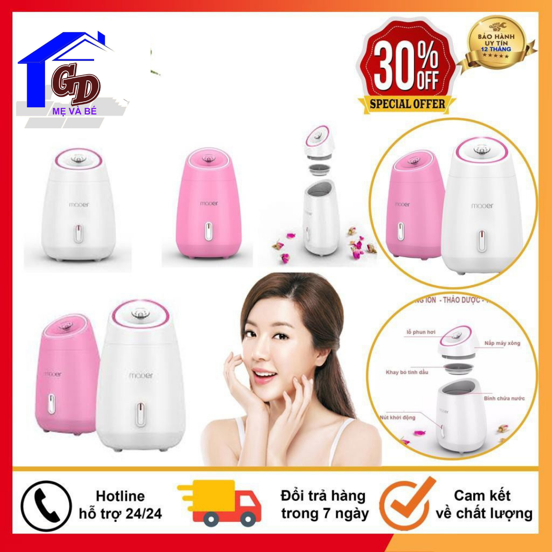 Máy Xông Mặt Xông Da Mặt Tinh Dầu Mini Hoa Hỏa 2In 1MAOER Giúp Thông Thoáng Lỗ Chân Lông Mịn Da Mặt