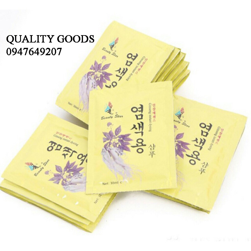 [HÀNG CHÍNH HÃNG] Combo 20 Gói Dầu Gội Đen Tóc Nhân Sâm Beauty Star Hàn Quốc - Quality Goods - {HÀNG CHẤT} Sản phẩm chiết xuất thảo dược mùi thơm dễ chịu an toàn cho da đầu