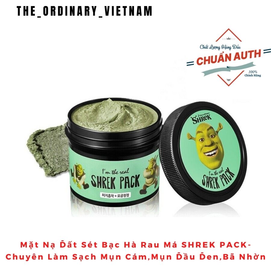 Mặt Nạ Đất Sét Bạc Hà Rau Má Shrek Pack - Chuyên Làm Sạch Mụn Cámmụn Đầu Đenbã Nhờn