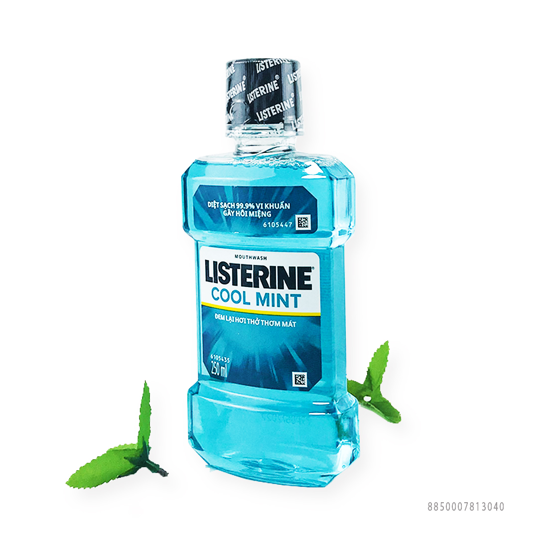 [HCM]Nước súc miệng hơi thở thơm mát Listerine Coolmint 250ml