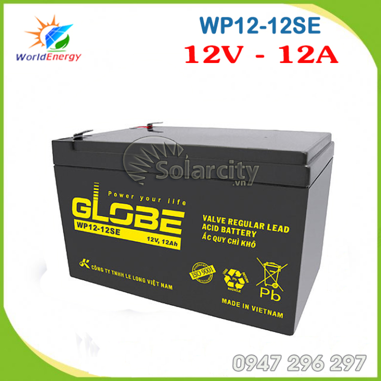 Ắc quy  Globe 12V- 12Ah (WP12-12SE)