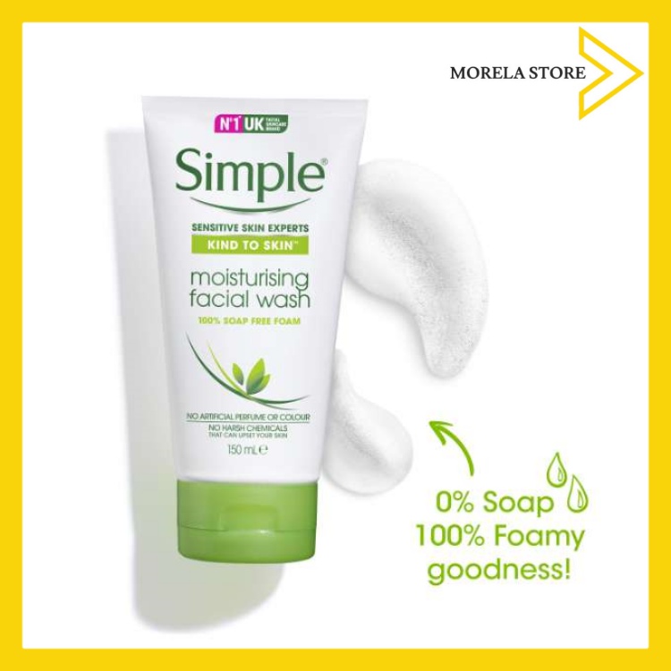 [HCM]Sữa rửa mặt dưỡng ẩm Simple Kind To Skin Moisturising Facial Wash 150ml