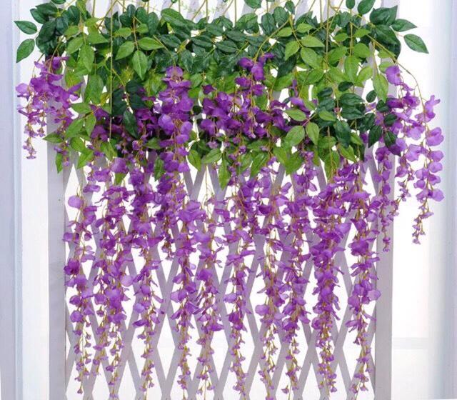 1 dây Hoa Tử Đằng Fuji siêu đẹp dài 1.1m hoa giả hoa lụa cao cấp trang trí nhà cửa