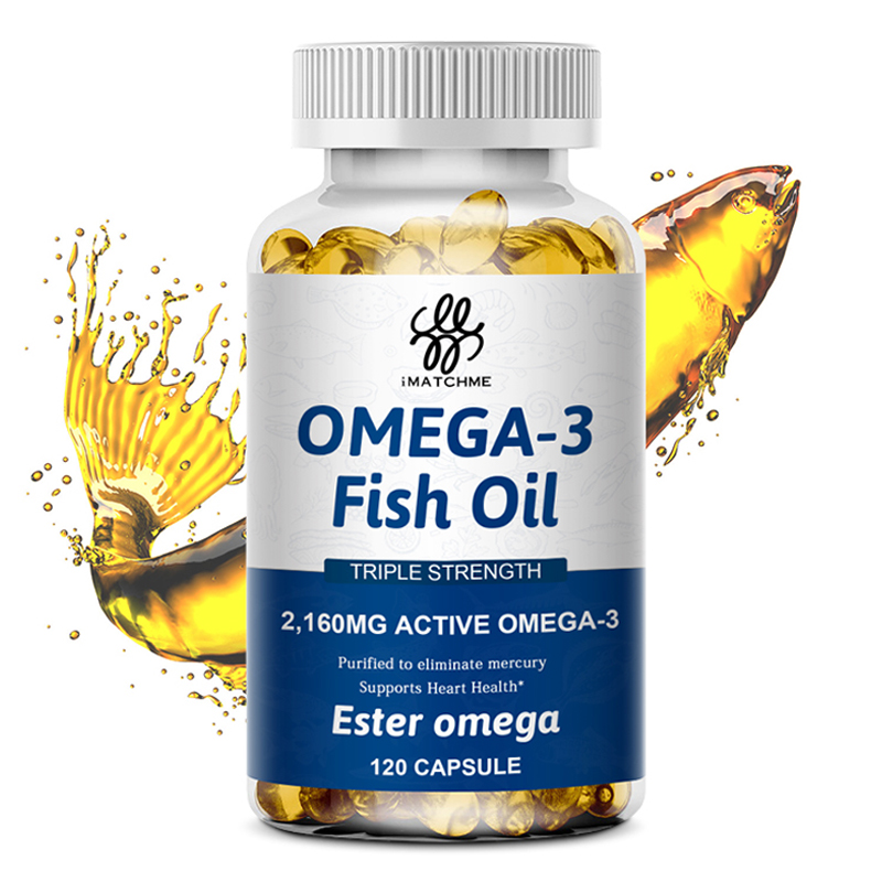Viên nang dầu cá Omega 3 bổ sung EPA DHA axit béo thiết yếu tốt nhất từ ​​cá minh thái Alaska hoang 