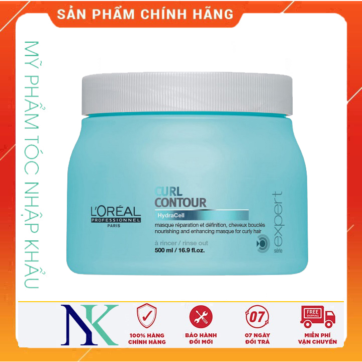 [Hcm]Dầu Hấp Chăm Sóc Tóc Uốn Loreal Curl Contour 500Ml