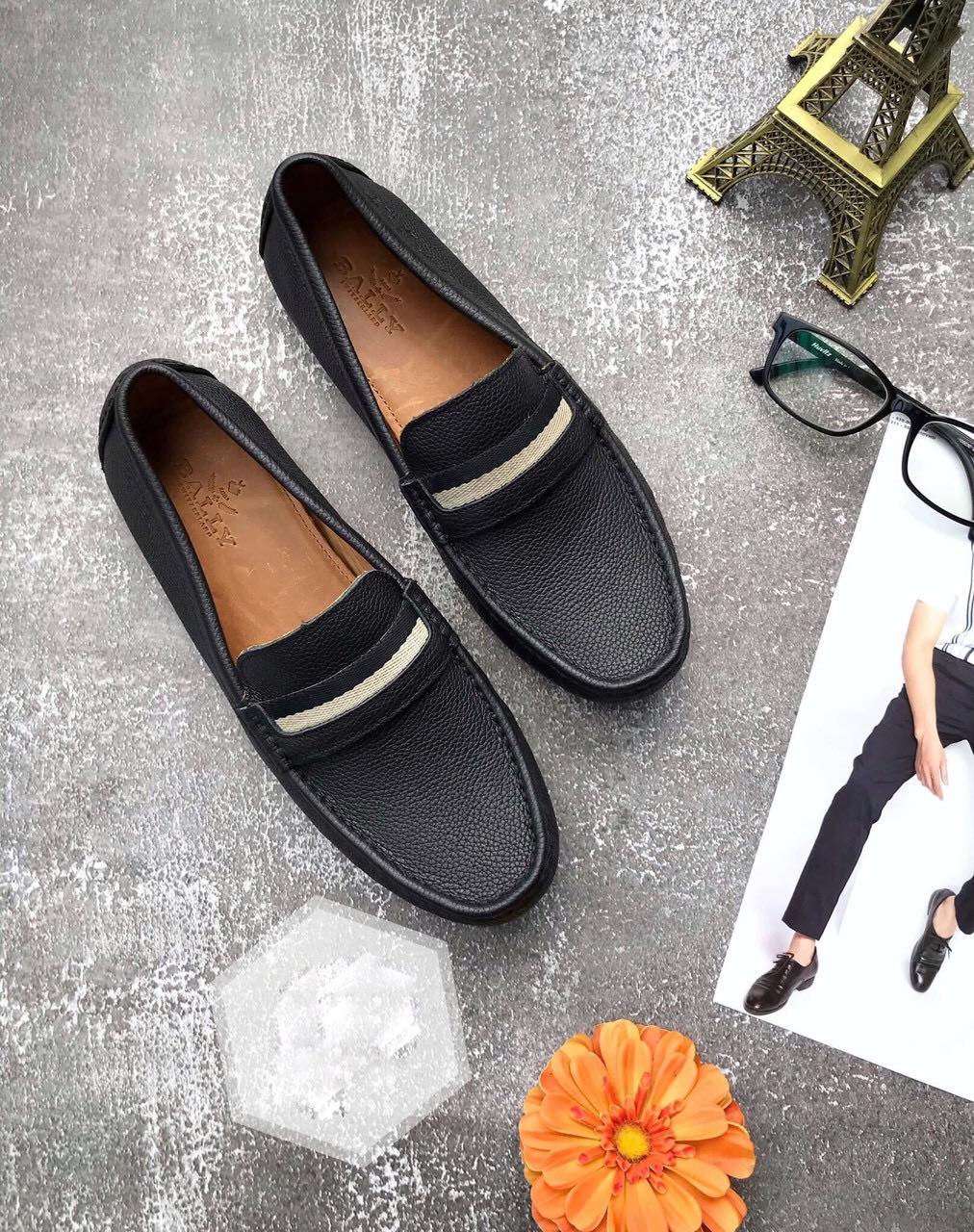 Giày mọi nam Bally da bò dày và rất mềm may toàn bộ đế siêu bền không có gì để hỏng size 39-45 (màu