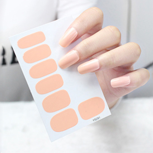 Bộ sticker dán móng tay 3D trơn đơn giản đẹp
