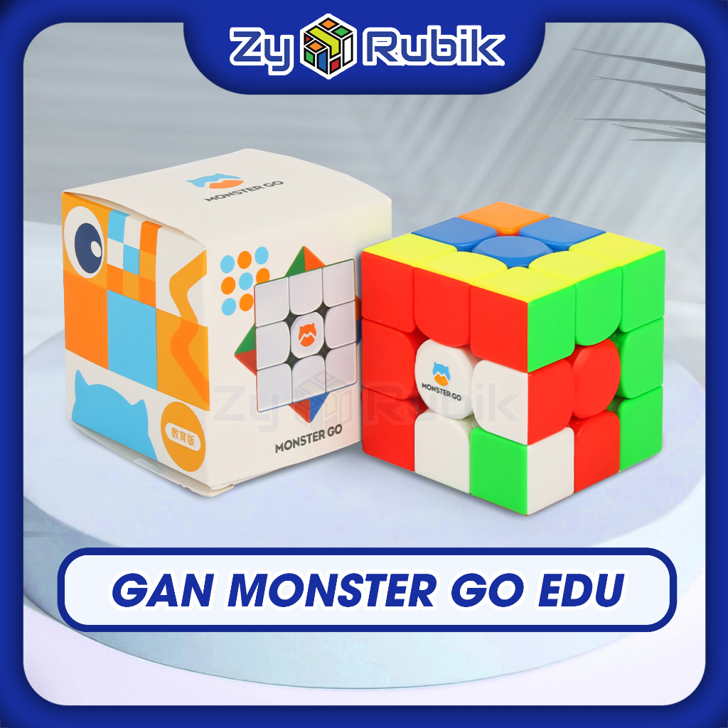 Rubik 3x3 Gan Monster Go Edu Có Nam Châm - Rubik Nam Châm Gan 3x3 Monster Go Edu - Đồ Chơi Trí Tuệ - Khối Lập Phương 3 Tầng Có Nam Châm - Zyo Rubik