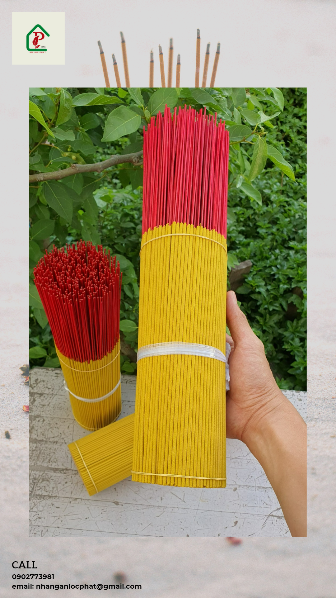 [1kgs] Nhang Thường Không Mùi  4 Tấc (38cm)- An Lộc Phát