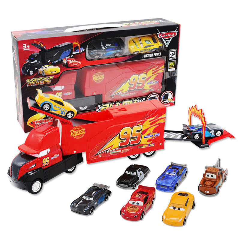 Xe Container Lightning McQueen 95 Luxury Suit kèm 5 xe nhỏ - Đồ chơi xe tải