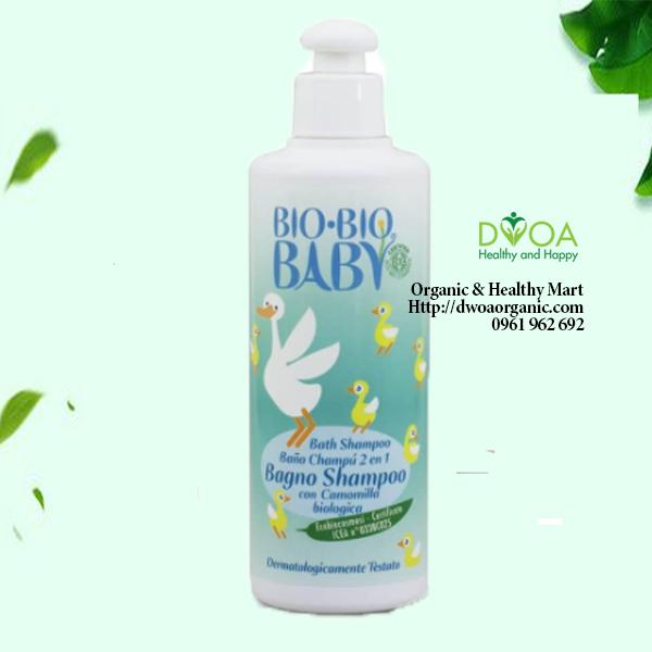 Sữa Tắm Gội Hữu Cơ Cho Bé Biobio Baby 250Ml