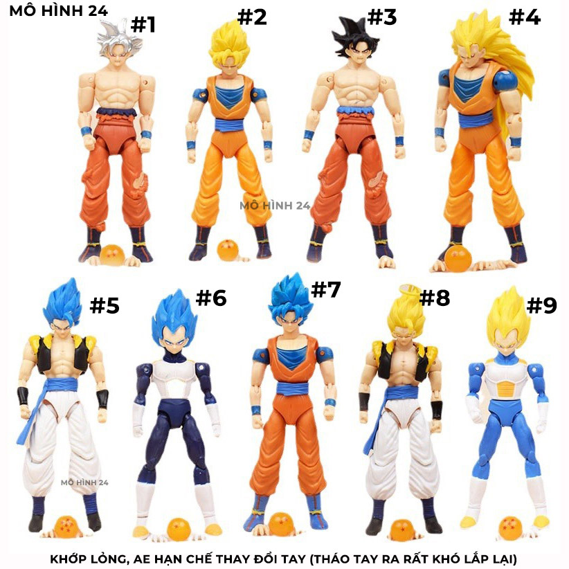 [CÓ KHỚP] Đồ chơi mô hình son goku gogeta goku blue vegeta goku vô cực ui có khớp cử động được giá r