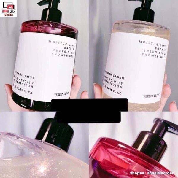 Combo verbena linn mùi nước hoa gồm dầu gội dầu xả sữa tắm