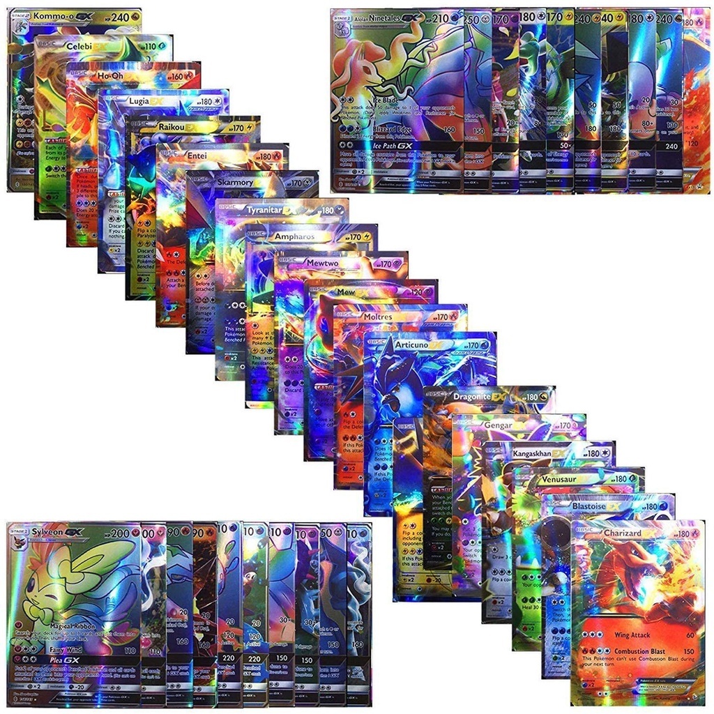 Bộ Thẻ Bài Chơi Pokemon 100 thẻ PCS Vmax cards Chơi Đối Kháng New Đẹp