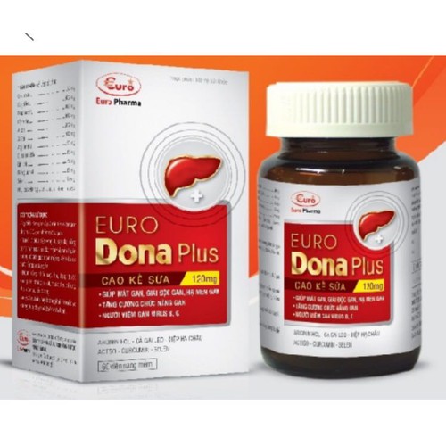 Điều Hòa Men Gan Euro Dona Plus Hộp 60 Viên
