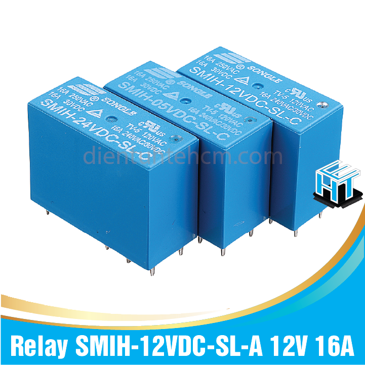 Relay SMIH-12VDC-SL-A 12V 16A 6 chân 8 chân(GIÁ CHO 1 SẢN PHẨM)