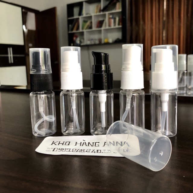 10 CHAI XỊT PHUN SƯƠNG XUẤT KHẨU LOẠI TỐT 100ML / 50ML -  10 cái CHAI NHỰA TRONG SUỐT ĐẦU XỊT PHUN SƯƠNG LOẠI TỐT - chai chiết mỹ phẩm - nguyên liệu mỹ phẩm