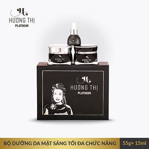 [Hcm]Hương Thị Platinum Bộ Dưỡng Da Mặt Sáng Tối Đa Chức Năng 55G + 15Ml - 8936149420015