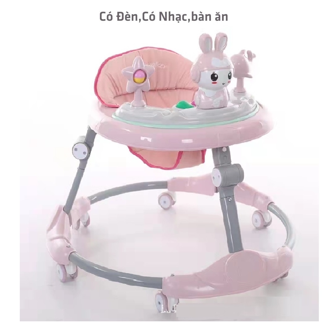 XE TRÒN TẬP ĐI 619 CÓ CẦN ĐẨY - CÓ NHẠC - XE TRÒN TẬP ĐI ĐIỀU CHỈNH ĐƯỢC CAO THẤP