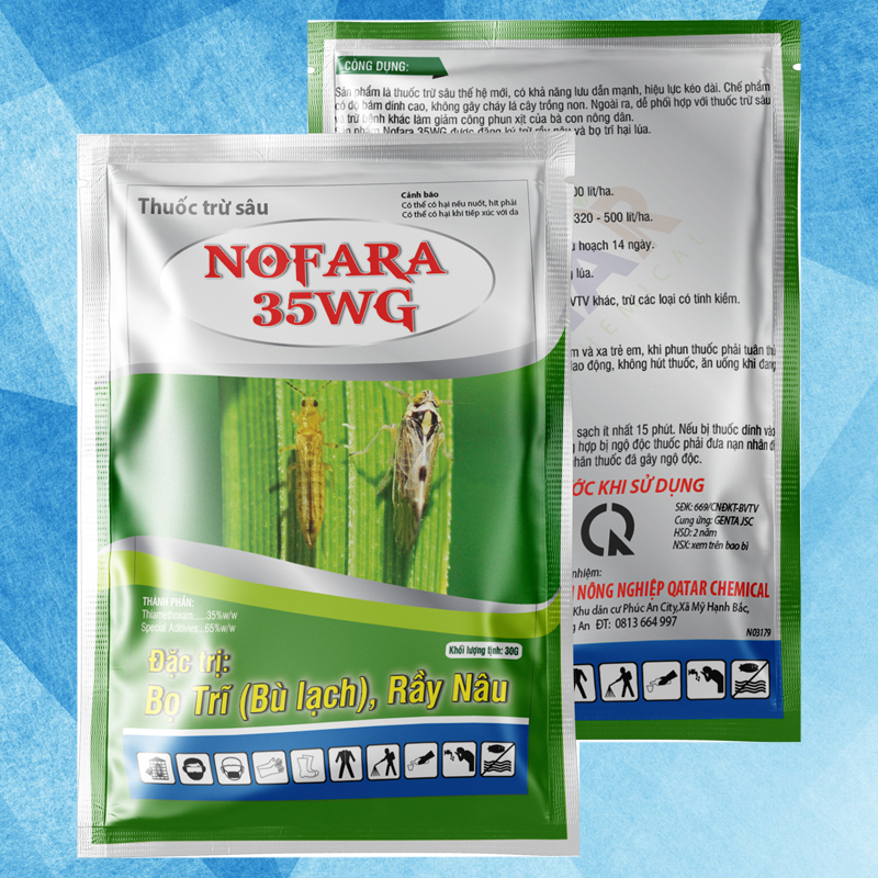 Thuốc trừ sâu NOFARA 35WG Đặc Trị  Bọ Trĩ  Bù lạch Rầy Nâu - gói 30g