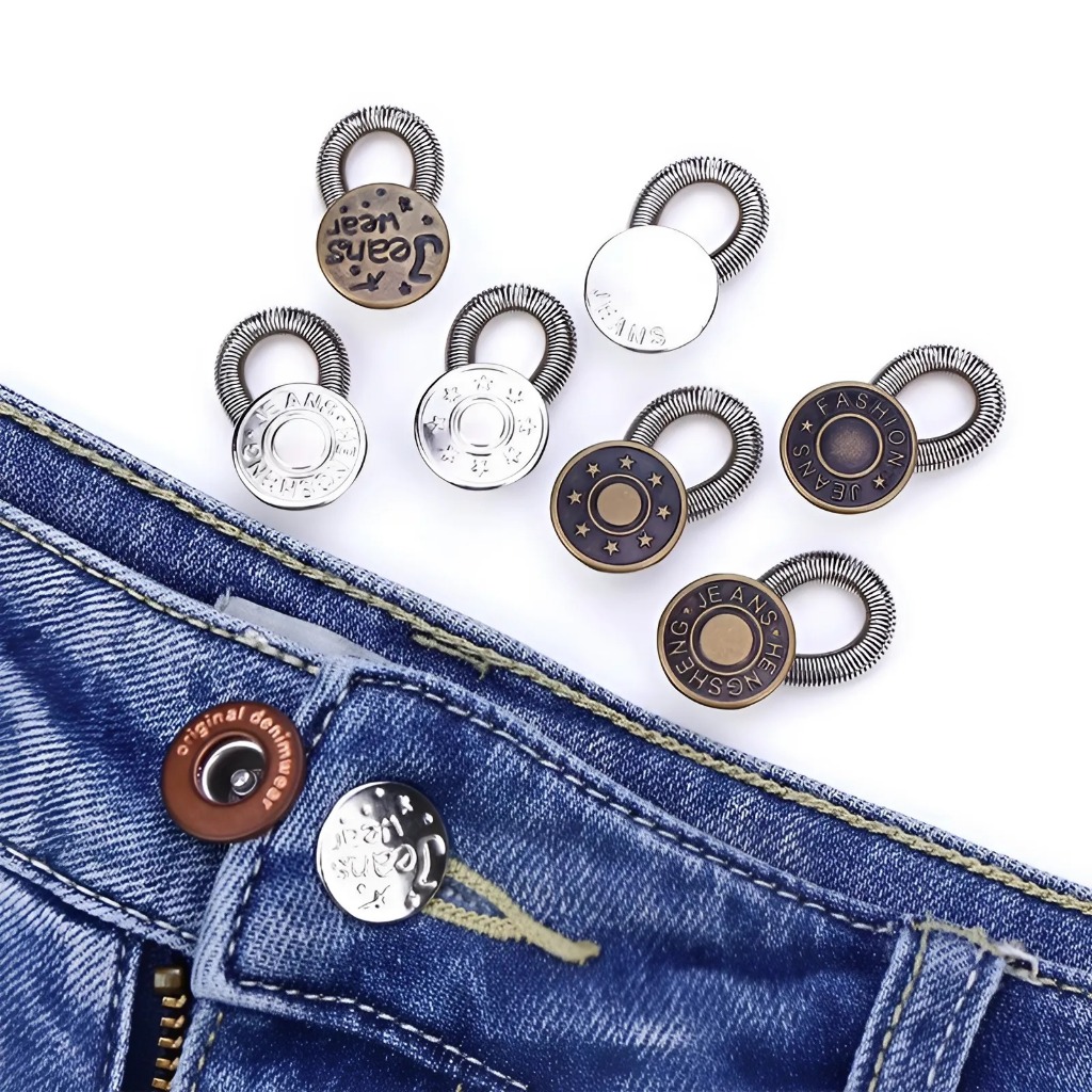 MÓC NỚI EO QUẦN JEANS SET 10 CÁI – KHÓA NỐI CÚC QUẦN BÒ CO GIÃN KHÔNG CẦN MAY TIỆN LỢI