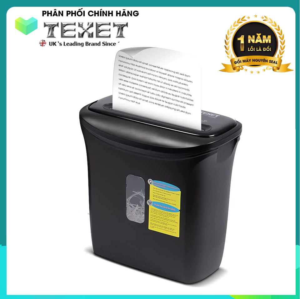 Máy hủy giấy 12L cao cấp TEXET CC612EX