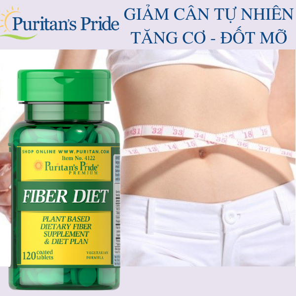 Bổ Sung Chất Sơ Hỗ Trợ Giảm Cân Nhanh An Toàn Fiber Diet Puritans Pride ( Date 07/22)