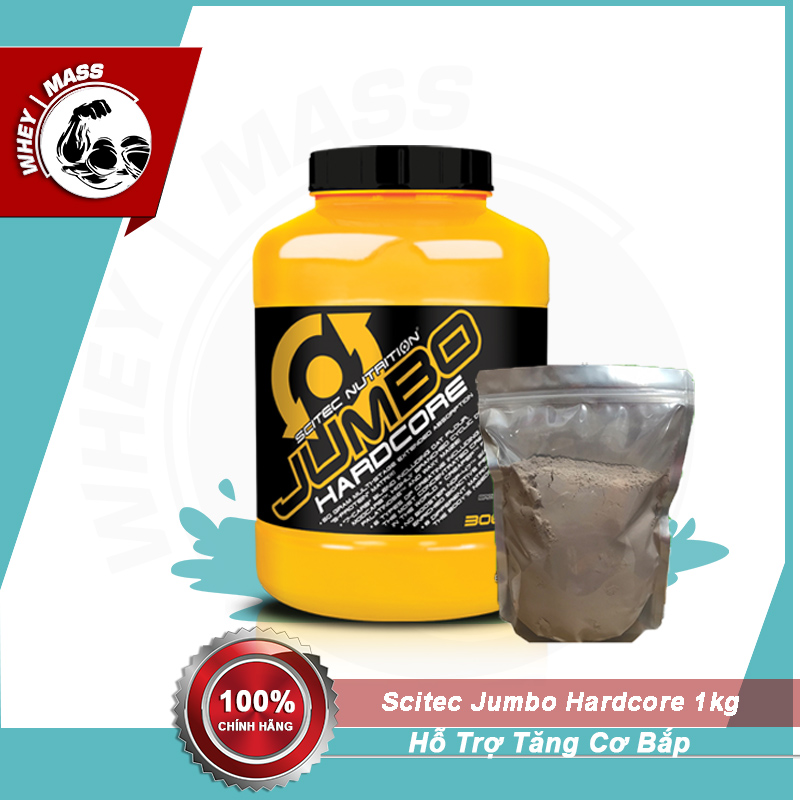 [Hcm]Gói Dùng Thử Sữa Bột Tăng Cân Tăng Cơ Scitec Nutrition Jumbo Hardcore Túi Chiết 1Kg