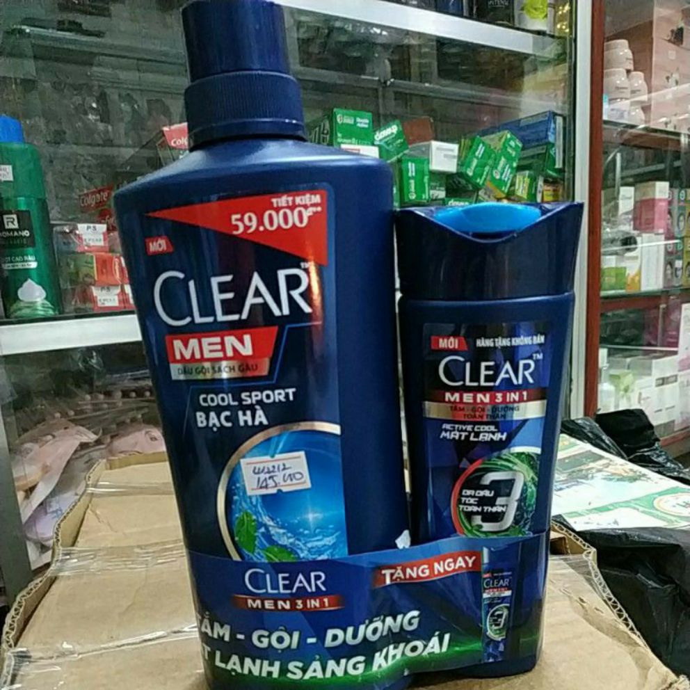 [Hcm]Dầu Gội"Clear Men"630Gr Tặng 1 Chai Nhỏ