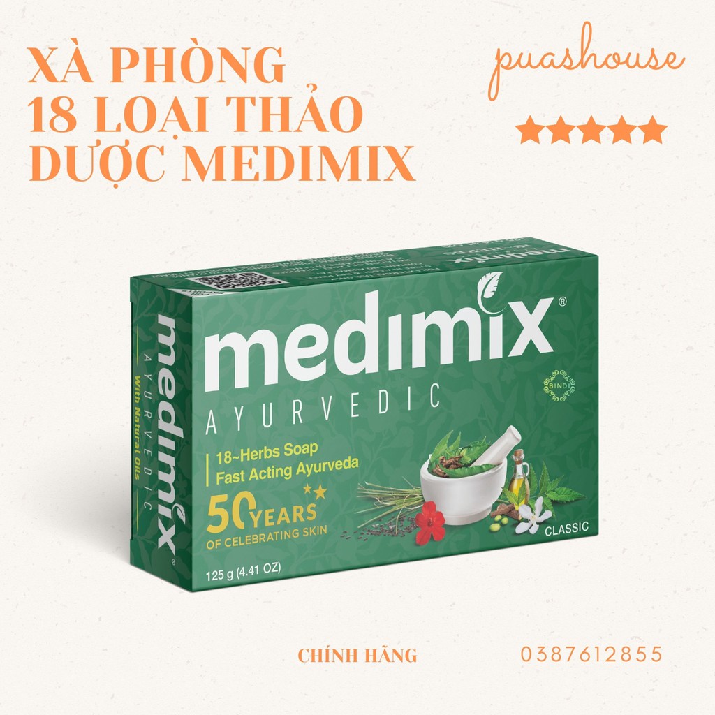 Xà Phòng Thảo Dược Medimix Ấn Độ - Traditional 18 Herbs Soap New Packaging Mua Nhiều Giảm Giá