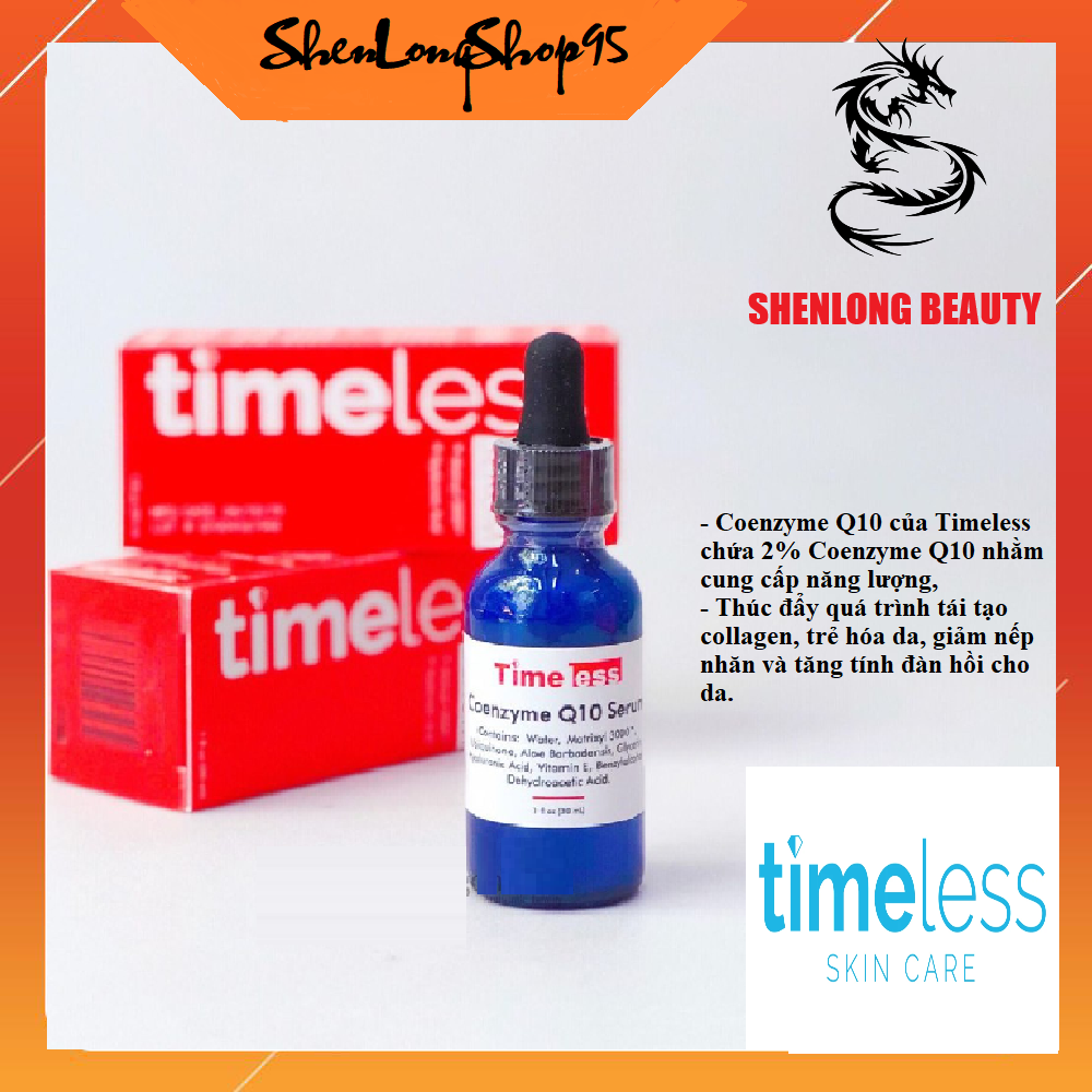 Serum Timeless Coenzyme Q10 Chip Skincare. Chống Lão Hóa Mạnh