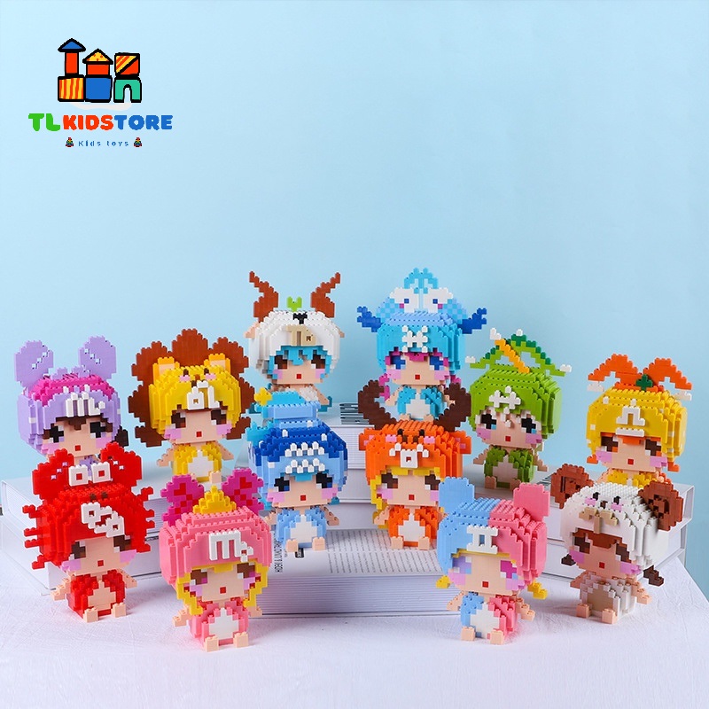 [Tặng quà] Bộ Đồ Chơi Lắp Ráp - Mô Hình 12 Cung Hoàng Đạo Chibi Siêu Cute