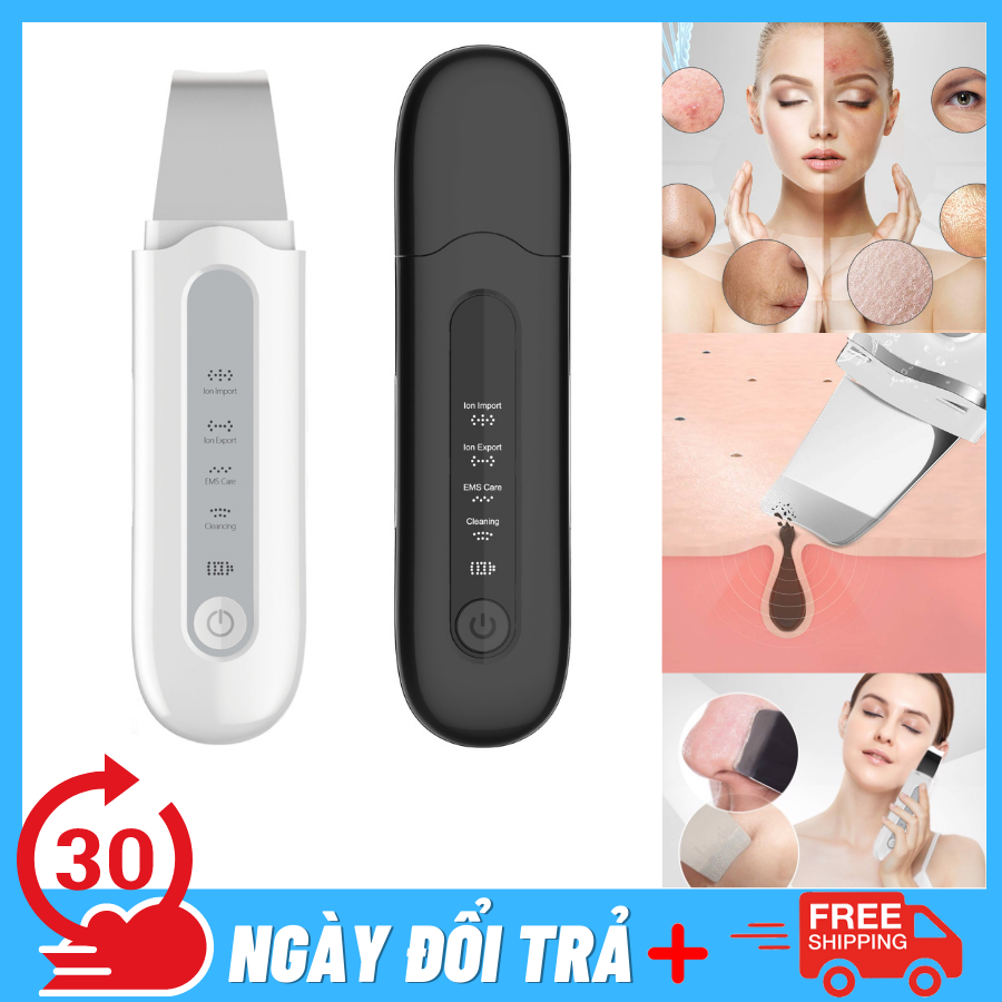 [HCM][CHÍNH HÃNG CN HÀN QUỐC] Máy Cà Da sủi da Chết Trẻ Hóa Săn Chắc Da Tăng Hấp Thụ Dưỡng Chất Loại bỏ mụn cám đầu đen  4 in 1 [30 NGÀY 1 ĐỔI 1] Công Nghệ Hàn Quốc MASTER FACE